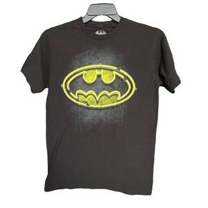 Batman Shirt Men's Medium Black Logo Tee